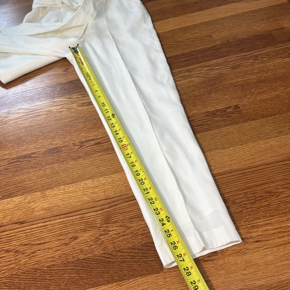 Veronica Beard Clerence Paper Bag Pants Cream Ivory Size 4 - Picture 13 of 14